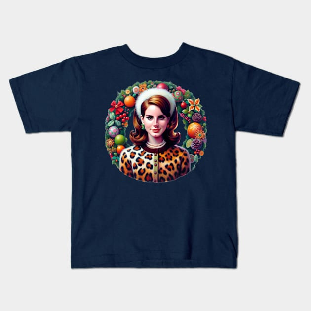 Lana Del Rey - Merry Christmas Baby Kids T-Shirt by Tiger Mountain Design Co.